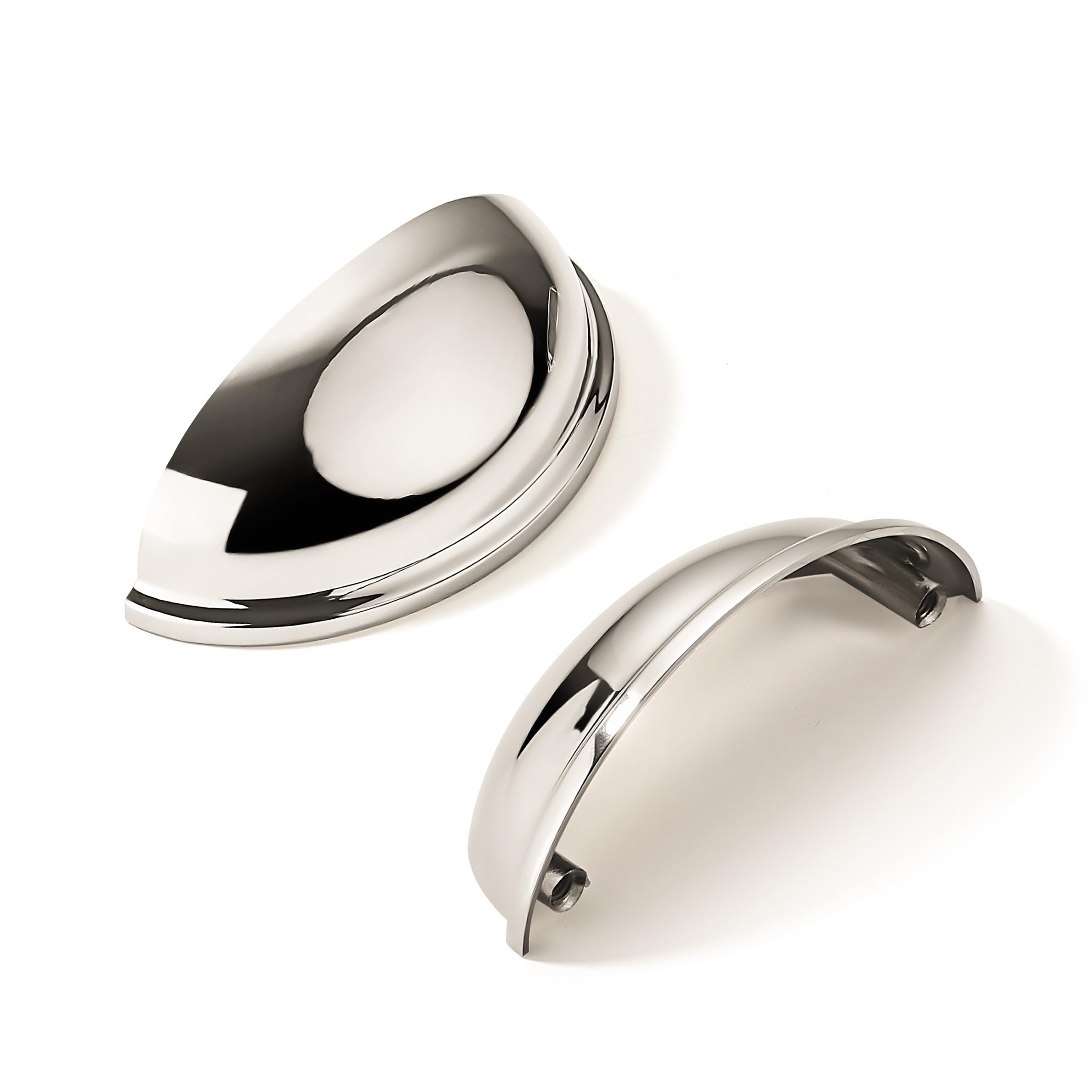 KHTUMEWARE-P9001 Polished Nickel Cabinet Pulls CTC 2-1/2 in (64 mm) 10-Pack