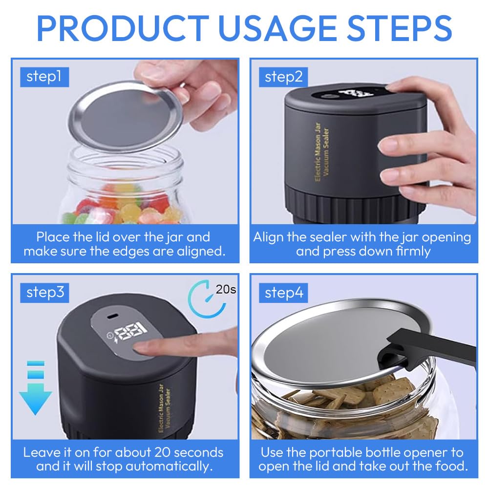 Vakuumierer Für Einmachgläser - Elektrischer Versiegeler Für Lange Haltbarkeit