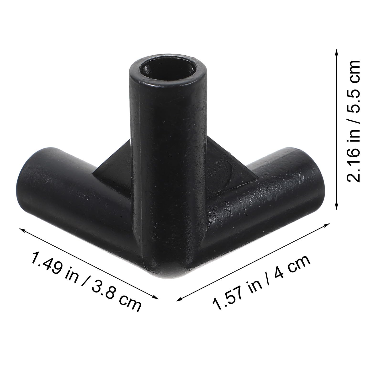 Veemoon 24 Pièces de Connecteurs de Poteaux de Tente en PE Noir, Petite Taille, Kit de Fixation pour Réparation et Installation de Canopée, Accessoires pour Auvent et Pergola, Usage