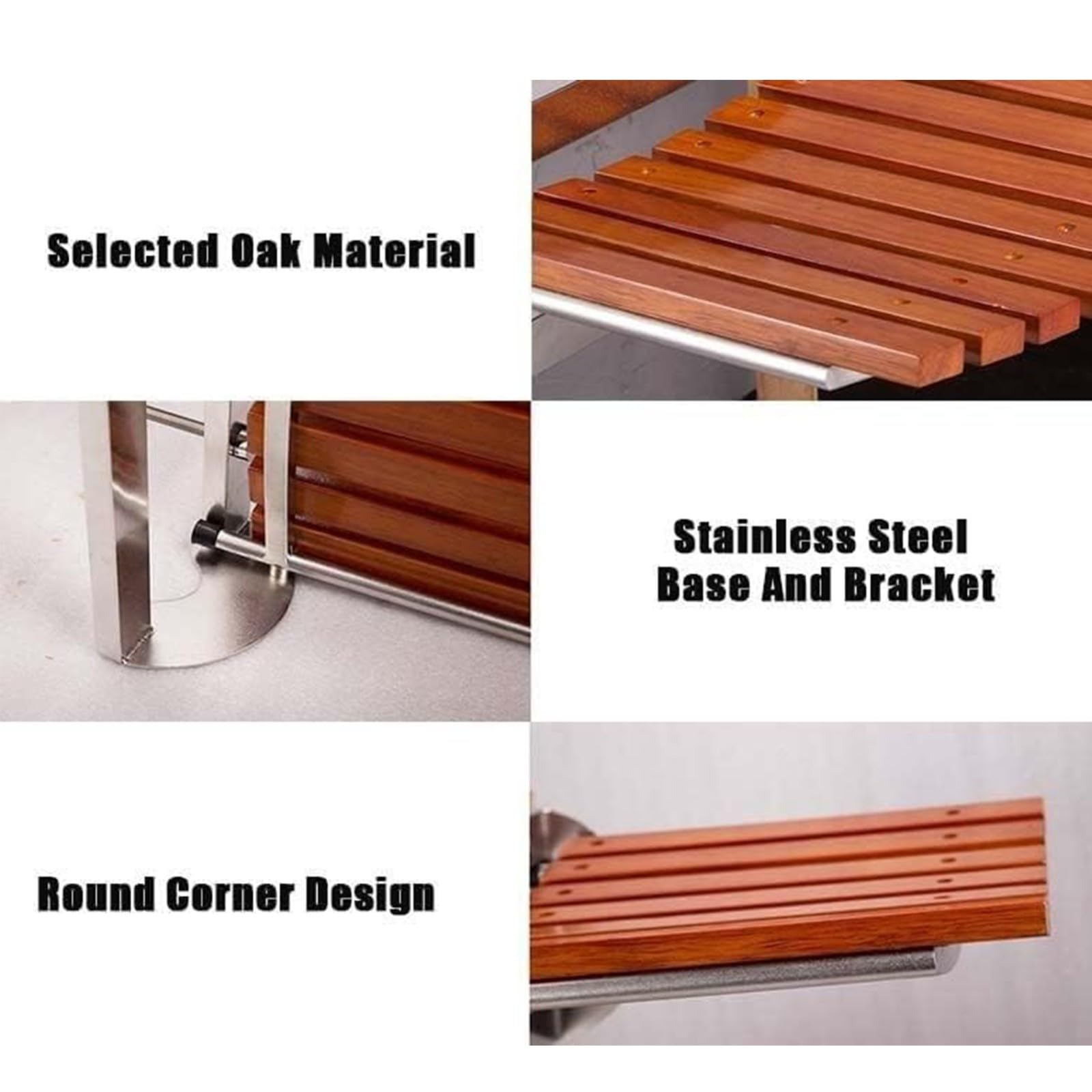 Asiento De Ducha Plegable Pared Montada,Silla Abatible Ducha Montado En La Pared,Taburete De Baño Banqueta Ducha para Personas Mayores Minusvalidos Adultos Banqueta para La Ducha