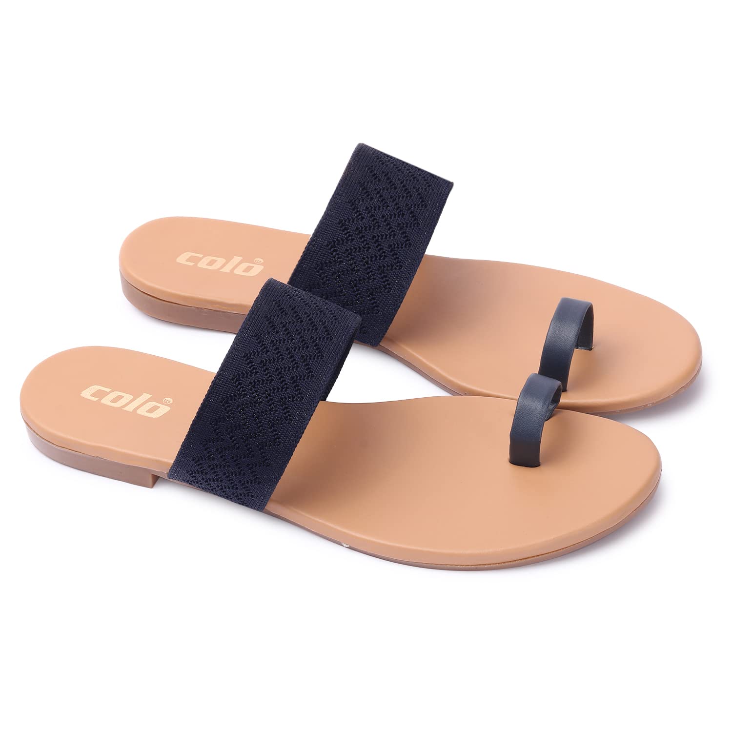 Naitik Kolhapuri Design Stylish Sandal Falt Chappal for Women and Girls (Blue) (B0CPBT3KS9) Amazon Price History, Amazon Price Tracker