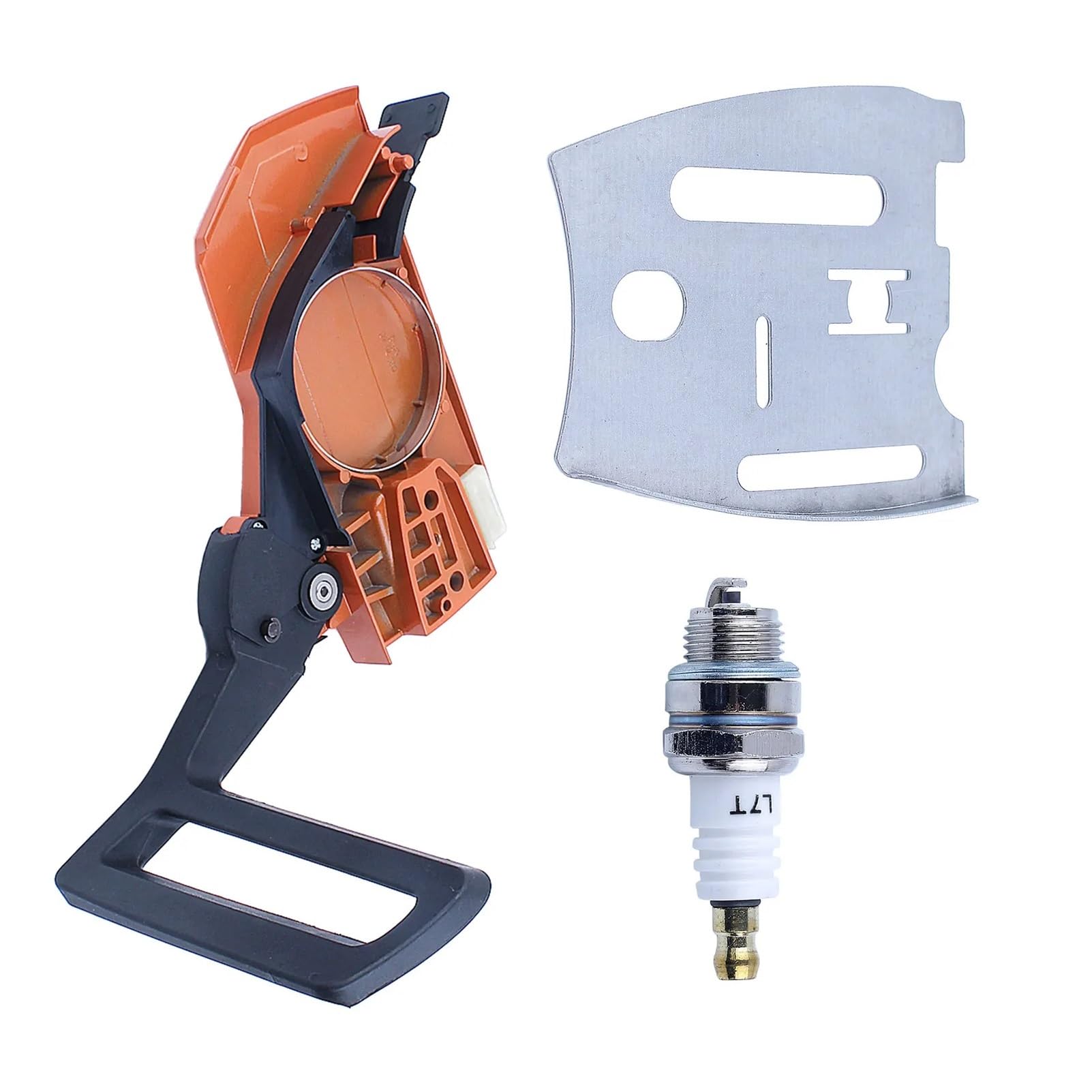 Kit de Placa de Barra Protectora de manija de Cubierta Lateral de Freno de Cadena for Funda de buje de Motosierra 61 66 266 268 272