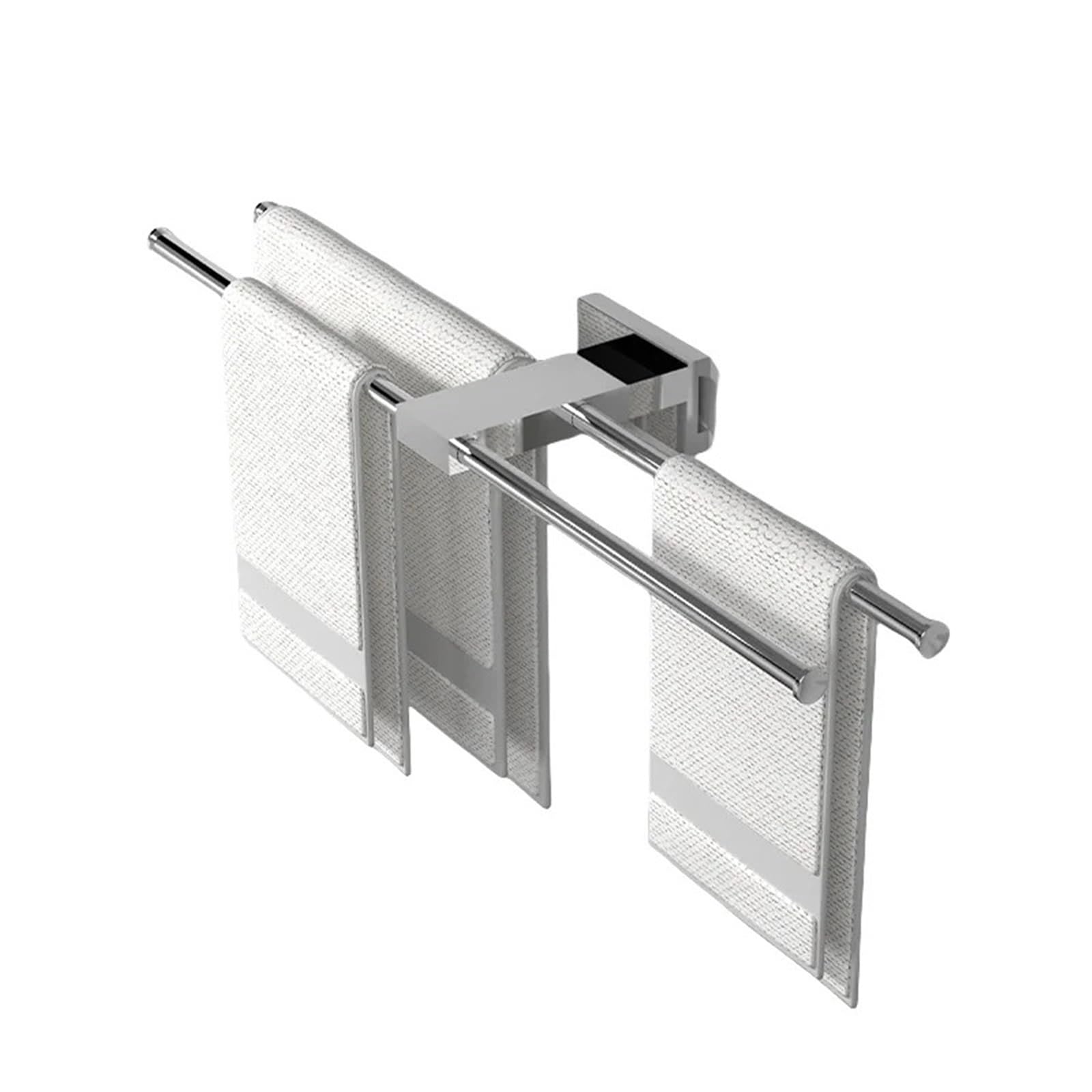 Towel Bar For Bathroom,Stainless Steel Chrome Plated Minimalist Style Anti-Corrosion And Rust Proof Rod For DIY Tools(Silver Double Rod)