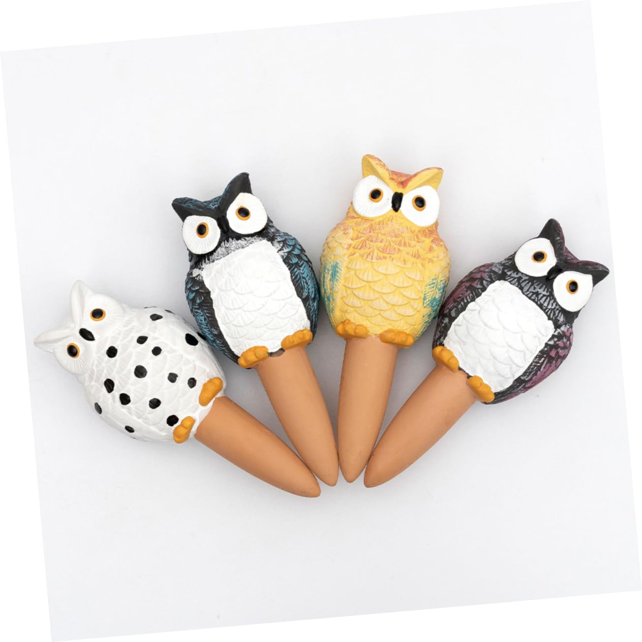 Yardwe Dispositif D’arrosage Automatique de Hibou, 4 Pièces, 210ml, en Latérite, pour Plantes en Pot et Jardinières D’intérieur