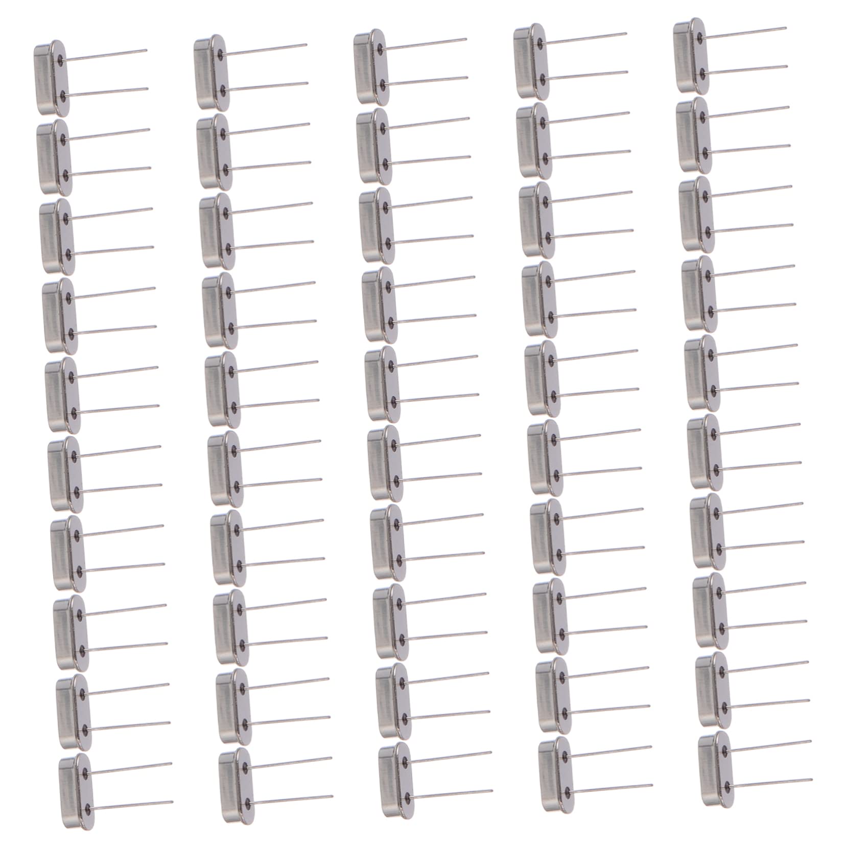KONTONTY 50 Pcs Quartz Crystal Resonator Quartz Filte Accessories Part Crystal Oscillator Silver