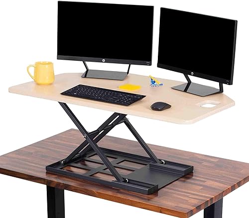 Miniatura 9 de X-Elite Pro - Convertidor de escritorio de esquina de 40 pulgadas con elevación neumática, elevador ajustable para sentarse a ponerse de pie,