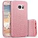 Galaxy S7 Case, Imikoko™ Rose Gold Luxury Hybrid Beauty Crystal Rhinestone With Gold Sparkle Glitter PC Hard Protective Diamond Case Cover For Samsung Galaxy S7 (3 in 1/Rose Gold)
