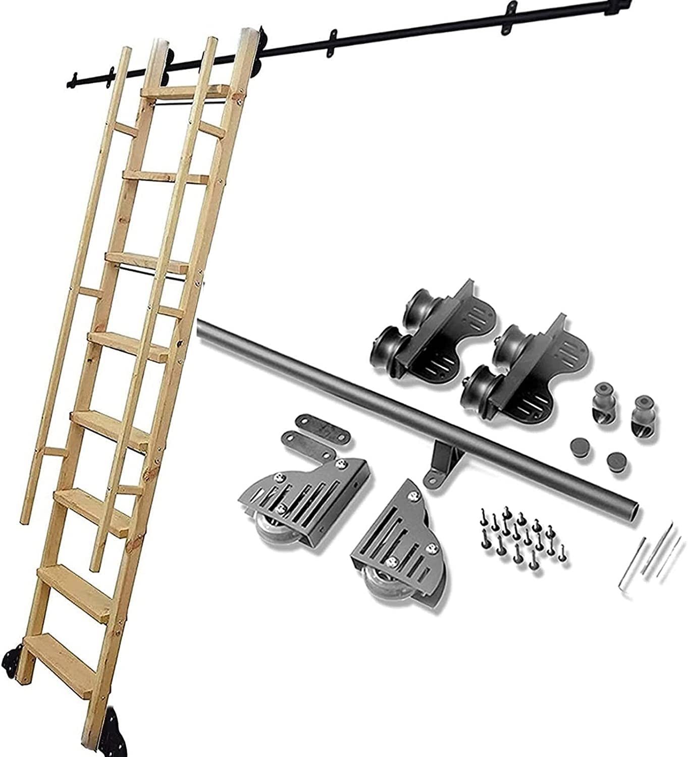 Rail d'échelle mobile pour bureau de loft et quincaillerie de voie coulissante