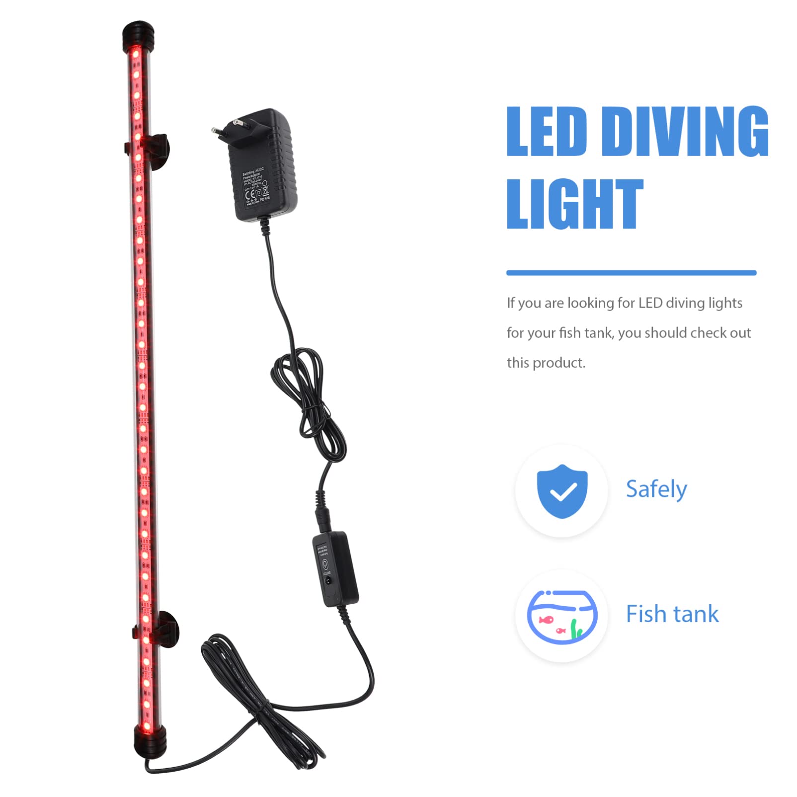 Toddmomy Luz Led Rgb Sumergible Para Decoración Paisajística Luz De Pecera Enchufe