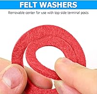 Vista 4 de 12 piezas de terminal de batería anticorrosión arandelas protectoras de fibra y 2 cepillos de limpieza, accesorios automotrices universales