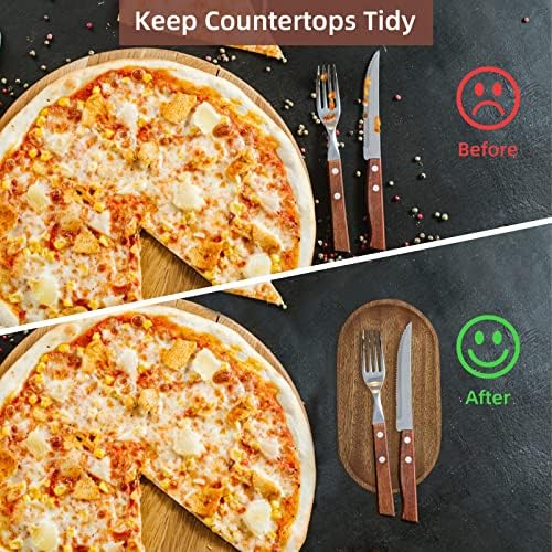 Ladle and Spoon Holder, Natural Retro Wood Spoon Rest Kitchen Spoon Rest for Countertop Cutlery Holder for Spatulas Spoons Tongs and More Cooking Utensil