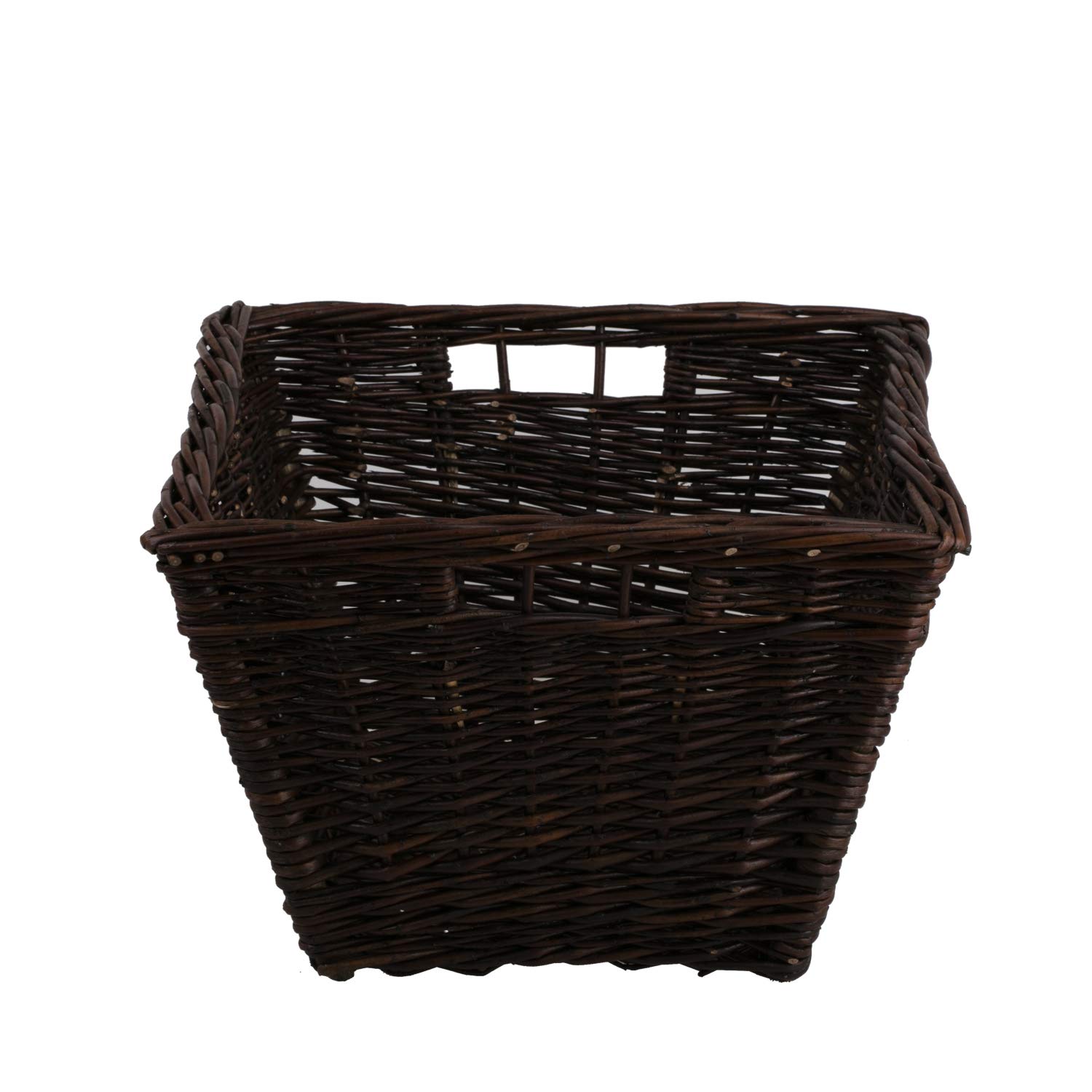 e-wicker24 Kosz kominkowy z wikliny, kosz do kominka z nieobranej wikliny, kosz na drewno kominkowe, pojemnik na zabawki
