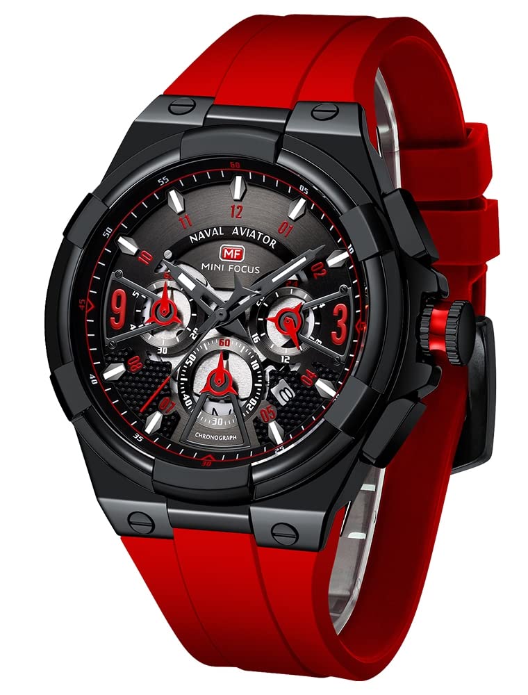 AIMES Reloj para hombre, deportivo, militar, impermeable, cronógrafo, analógico, de cuarzo, cara grande, clásico, elegante, casual, diseñador, negocios, trabajo, regalo elegante para hombres