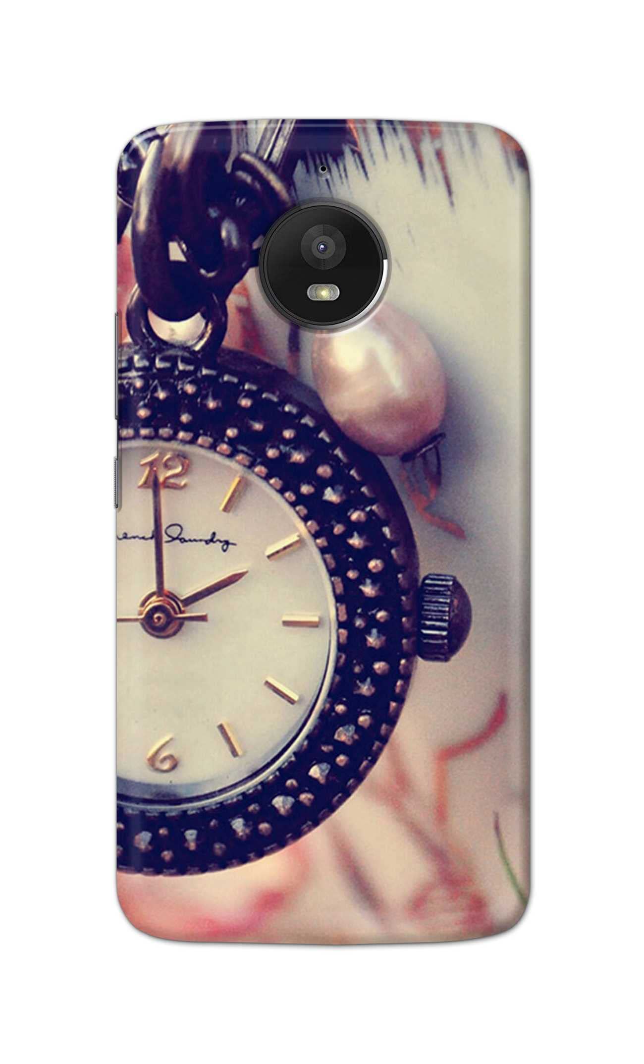 PRINTFIDAA Designed Ladies Wrist Watch Printed Designer Hard Back Case Cover for Motorola Moto E4 Plus, XT1770, XT1773, Motorola Moto E Plus (4th Gen.) -(WX) TEJ1001