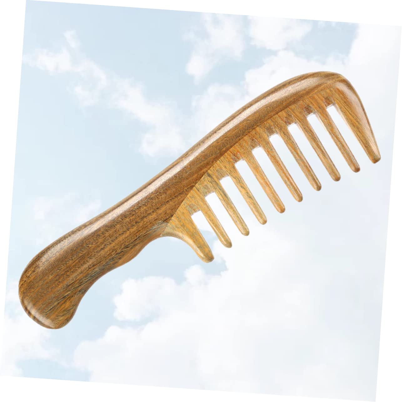 Peine Anchos Masaje Capilar de Dientes para Sándalo, Viaje y Trabajo | Ligero y Portátil, Color Caqui, Dientes Separados y Reforzados, Uso Diario en Cabello, Peineta Cómoda