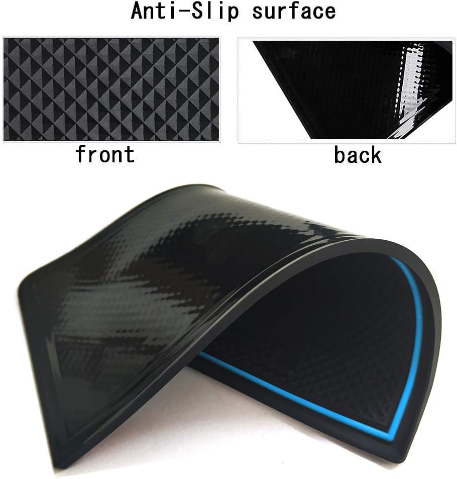Auovo 20pcs Anti Dust Mats for 2022 2020 2021 Honda CR-V/CRV Accessories Premium Custom Non-Slip Car Cup Holder Inserts, Center Console Liner, Door Pocket Liners Interior(Blue Trim)