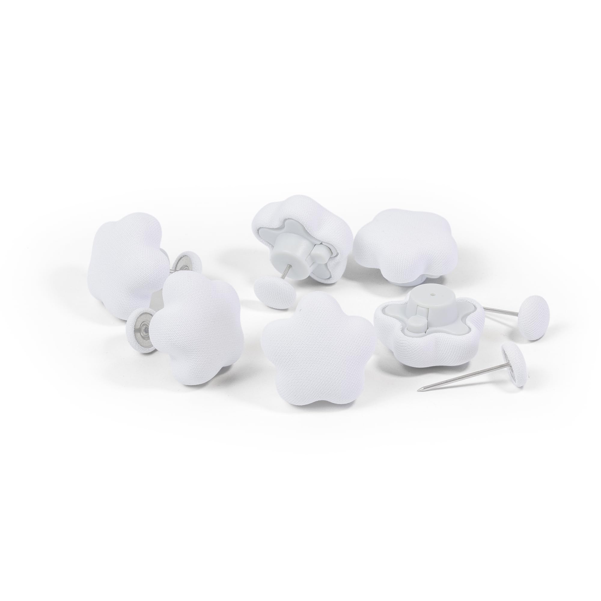 6 pcs Star Shaped Duvet pins Duvet Clips to Hold Comforter Inside Duvet Cover Snaps Double Sided Clips (White)