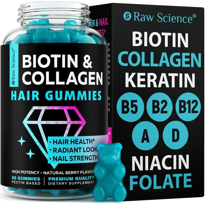 S RAW SCIENCE B5 Vitamins Gummies Hair Growth Vitamins for