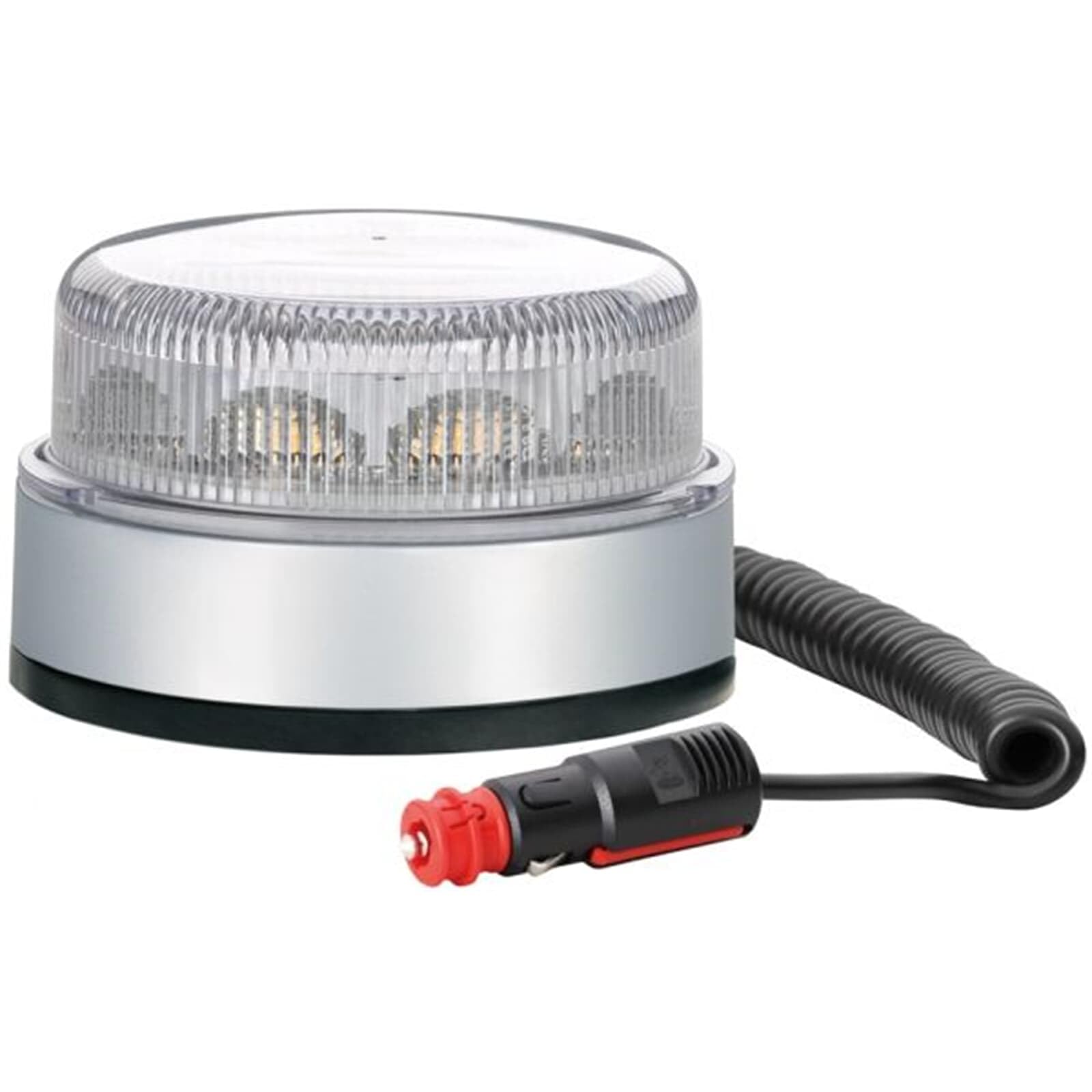 HELLA 2XD 012 980-021 LED Blitzleuchte - Blinkleuchte - K-LED Blizzard - 12/24V - gelb (amber) - Anbau/Magnetbefestigung - Kabel: 600mm - Stecker: DIN ISO 4165 - für Traktor, LKW, Gabelstapler | 2XD 012 980-021, K-LED Blizzard