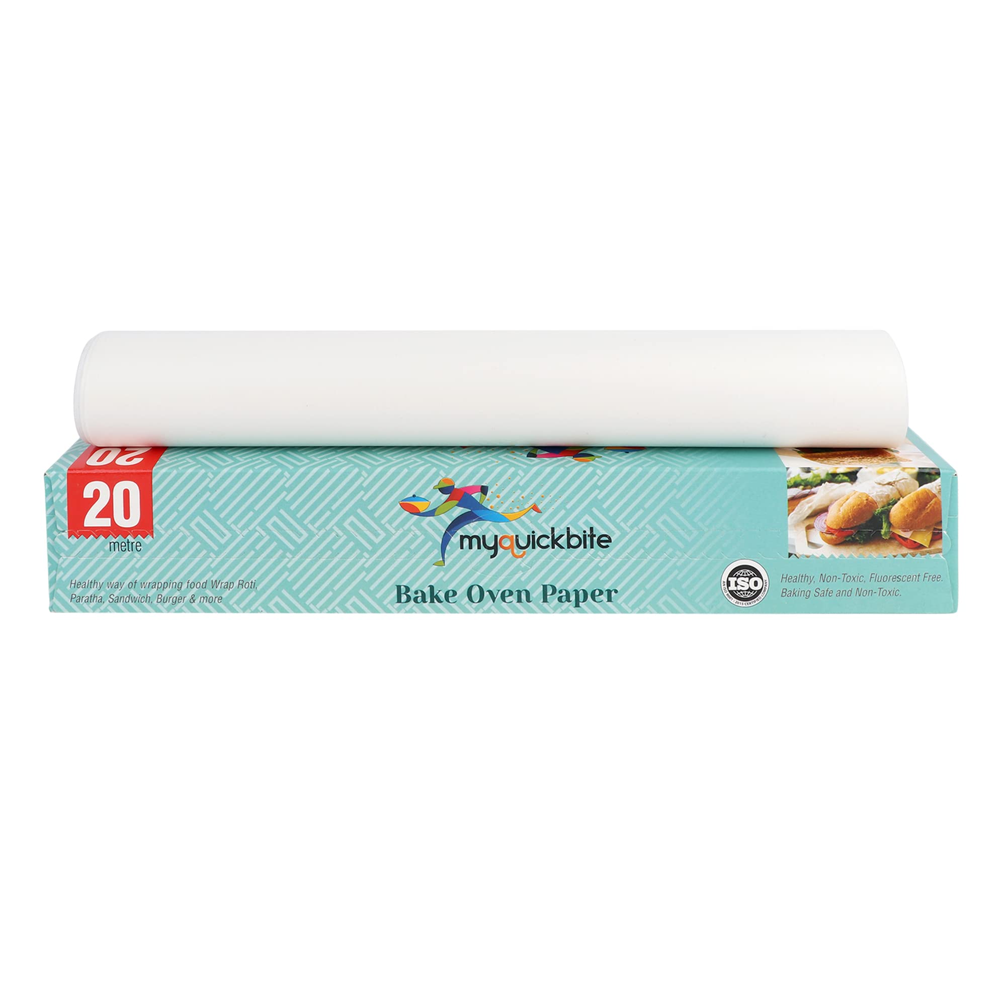 ConnektPaper Roll for Food Wrapping | Cake, Sandwich, Pizza, Burger Baking | Fat Free Cooking | Eco-Friendly | Non-Stick | Oven Safe - 20 Meters - Pack of 2