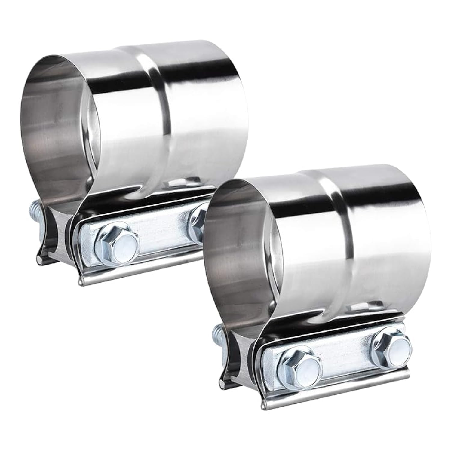 3.0 Inch Exhaust Muffler Clamp,DecoHongDi Pipe Clamp 304 Stainless Steel 2 packs