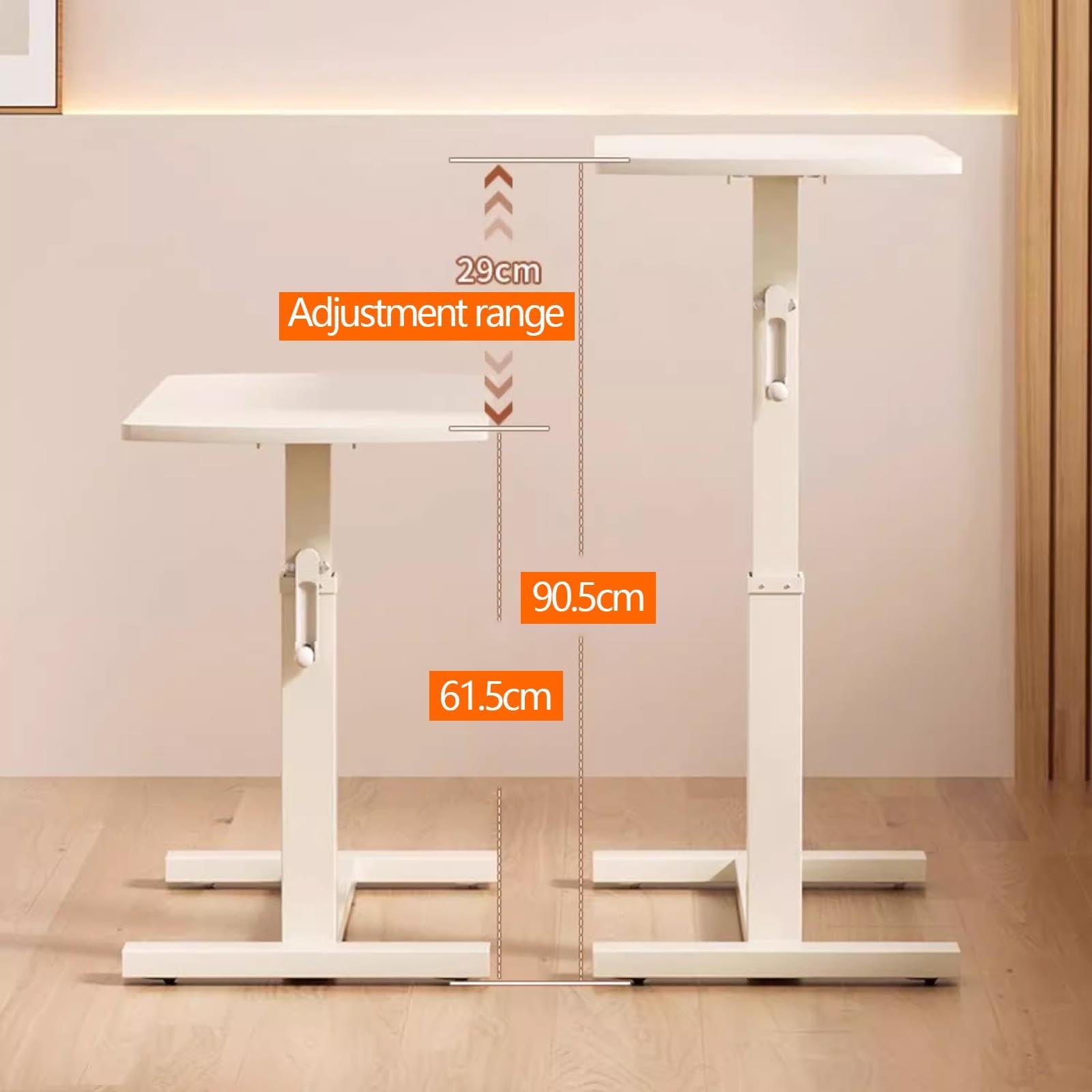 Table de Lit a Roulette pour Ordinateur Portable Réglable en Hauteur