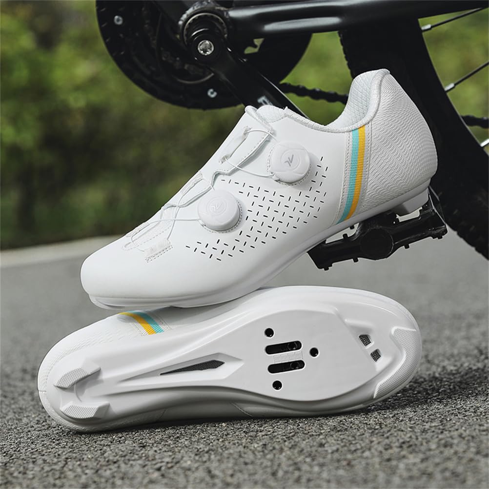 JiuQing Buty rowerowe męskie i damskie buty szosowe kompatybilne z butami Peloton SPD z blokami Delta