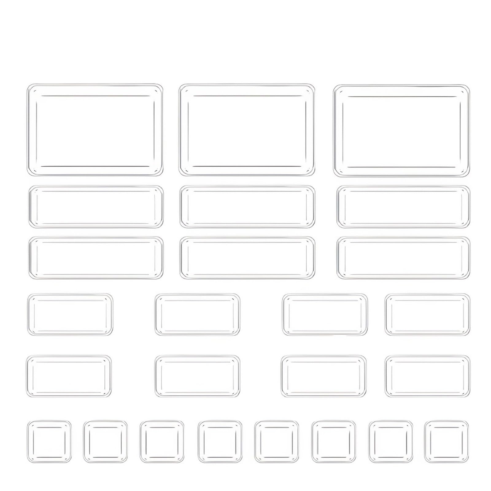 Generico Set di cassetti in plastica trasparente da 16 pezzi, contenitori for armadietti, bagno, cucina, camera letto, ufficio(25JTCTH)