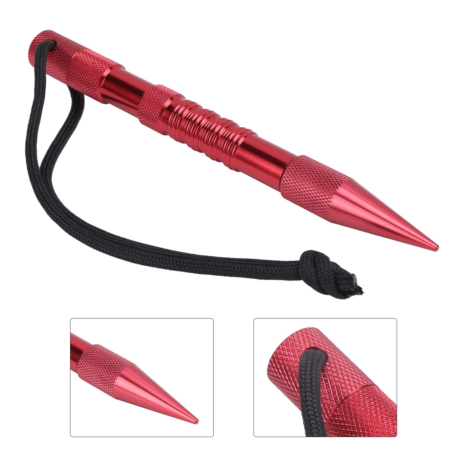 Alvinlite Umbrella Rope Needle, Aluminum Paracord Spike Needle Bracelet Tool for Paracord Work Leather (Red)