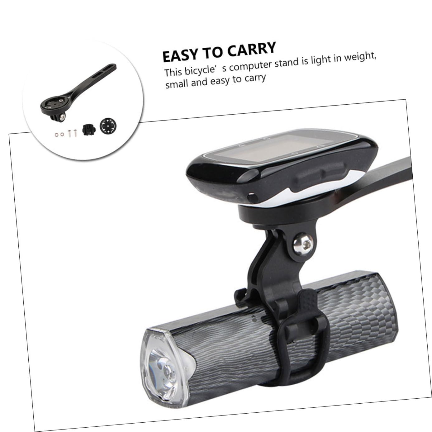 BESPORTBLE Supporto per ciclocomputer Supporto per contachilometri da Ciclismo Supporto per Bici Portatile compatibili cronometro Supporto per Computer da Bicicletta Lega di Alluminio
