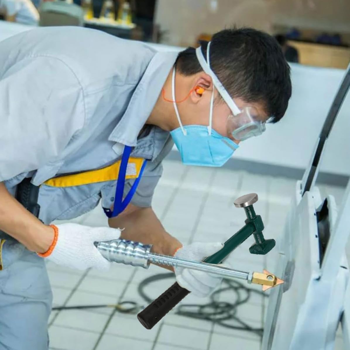 EXCEART Martillo para Chapa Metálica 2 Piezas de Acero Diseño de Precisión para Reparación de Carrocerías en Taller de Autos