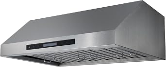 PROLINE 36-Inch Compact Under Cabinet Range Hood, Ducted, 600 CFM, Stainless Steel, LED Lights, Touch Control, Blower Motor, 4 Speed, PLSW 116.36