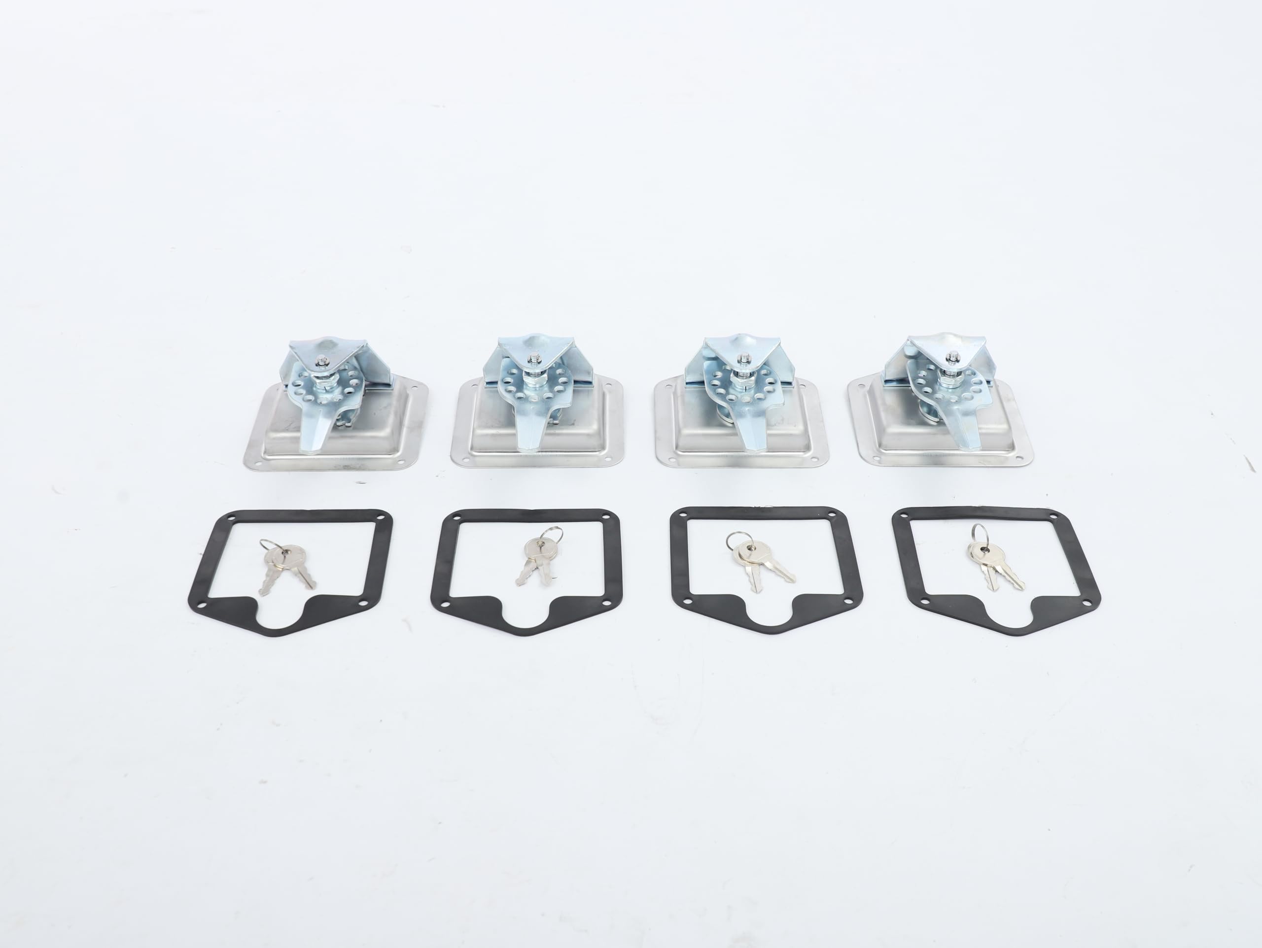 4 Serrures T Inox 304 Pour Camion Remorque Caravane Avec 8 Clés