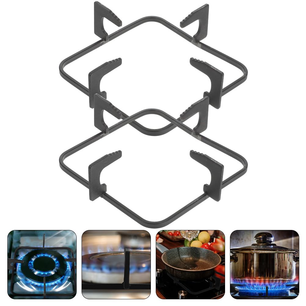 PRETYZOOM Gusseisen Gasherdhalterung 8X8 Zoll Anti-Rutsch Herdrost Für Wok Und Gaskocher Küchenherd Zubehör Stabiles Topfträger Rack