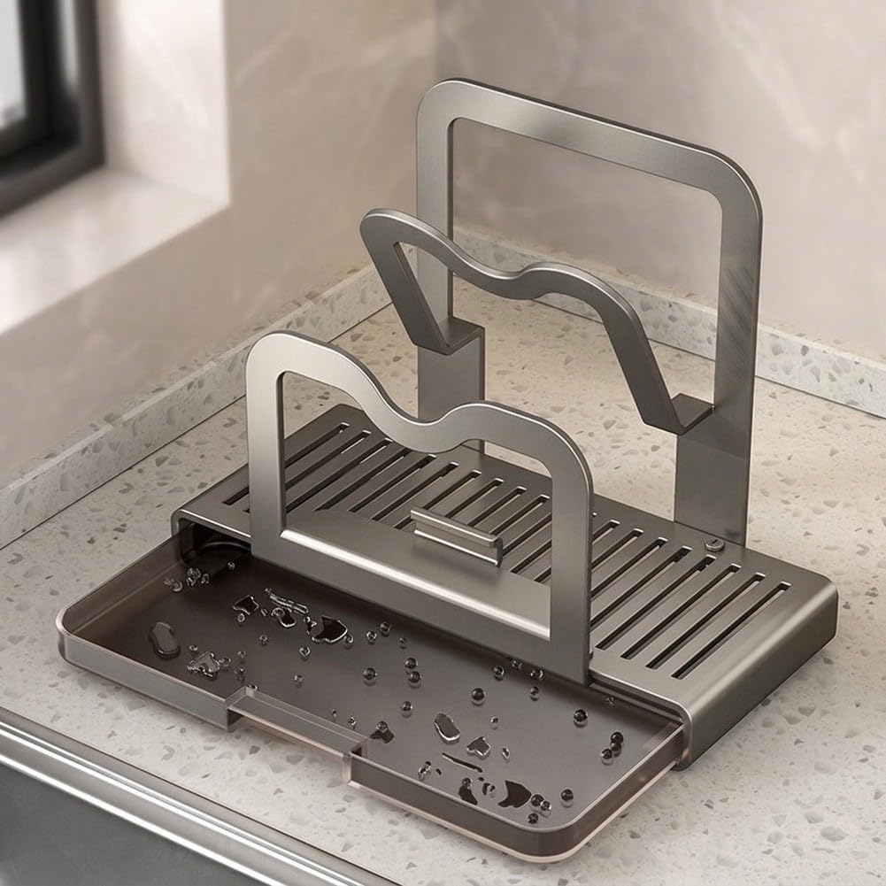 Support de couvercle de casserole en acier inoxydable réglable Organiseur