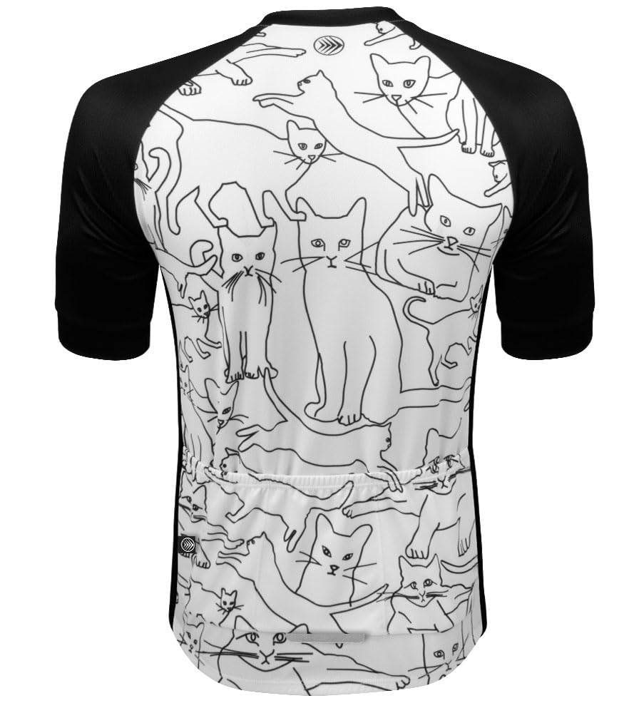 AERO|TECH|DESIGNS | Men's Club Cycling Jersey | Cat Outline | 3X-Large