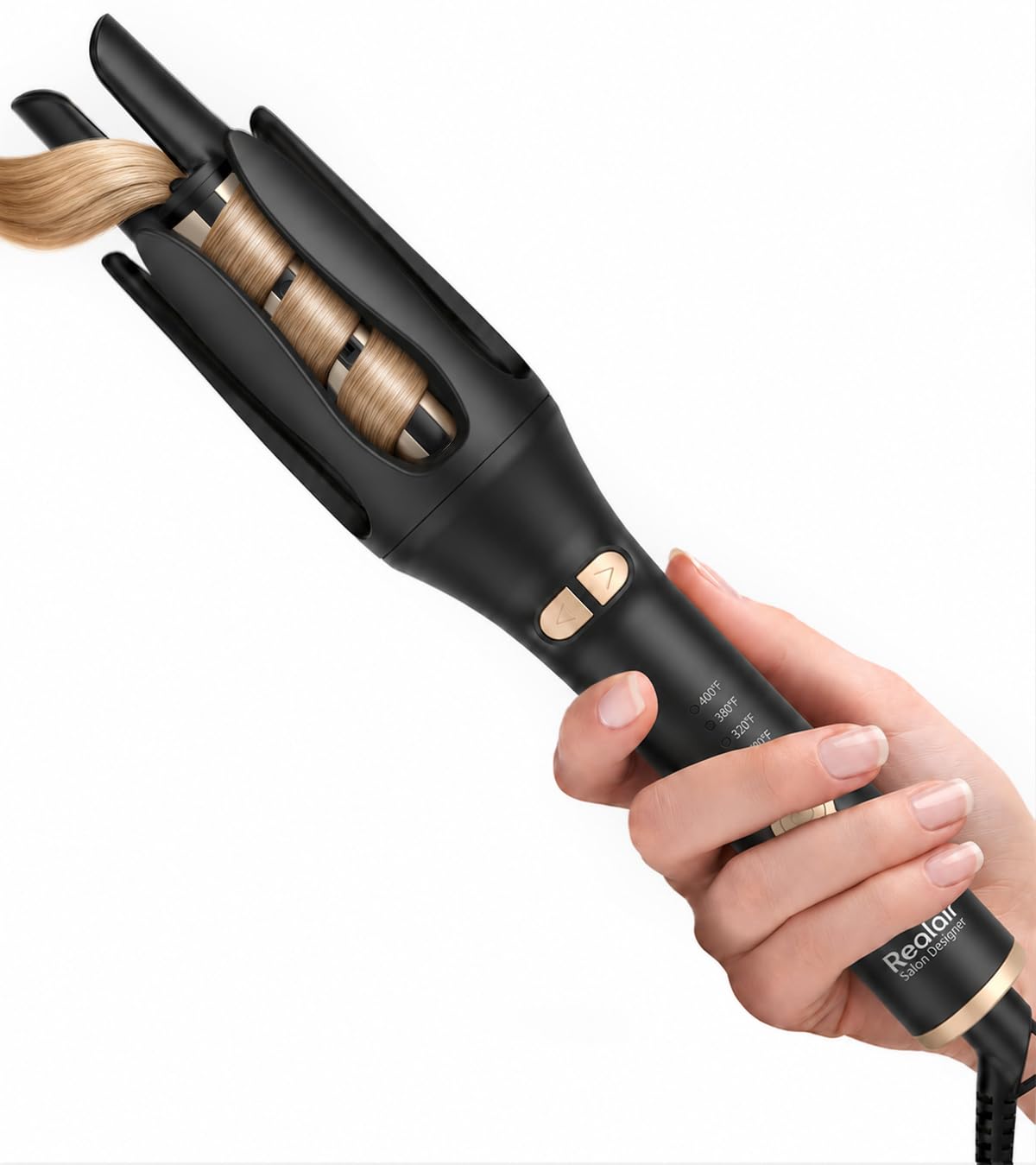 Automatic Rotating Curling Iron, 1 Inch Auto Hair Curler for Beach Waves, Dual Voltage Ionic Curling Wand, Anti-Scald Lightweight Hair Curler for Long Hair & Travel-image-38