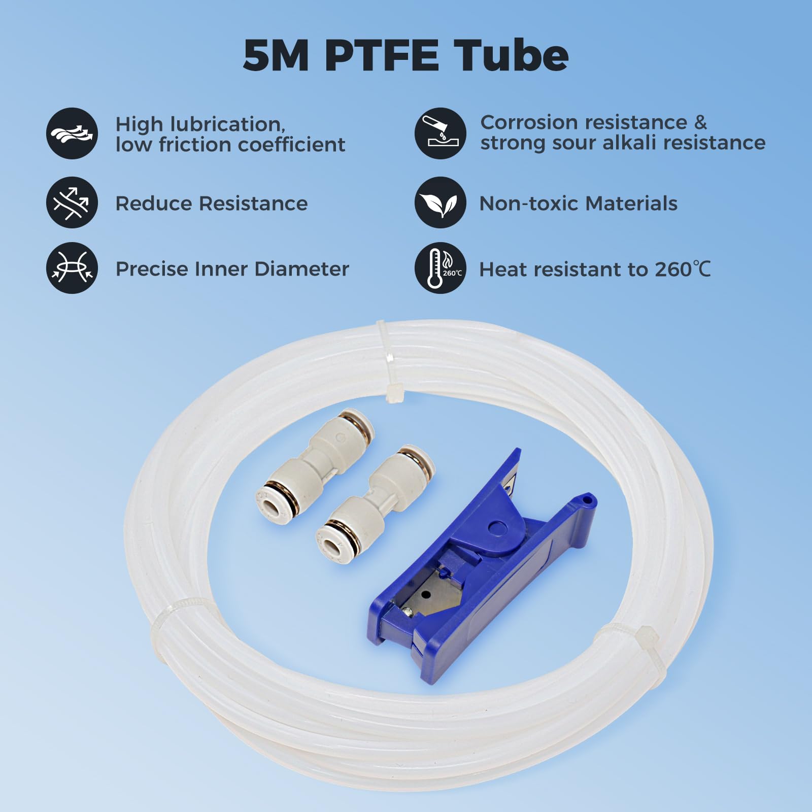 Sovol PTFE Tube - 5M for 3D Printing -3 Sovol PTFE Tube - 5M for 3D Printing -3