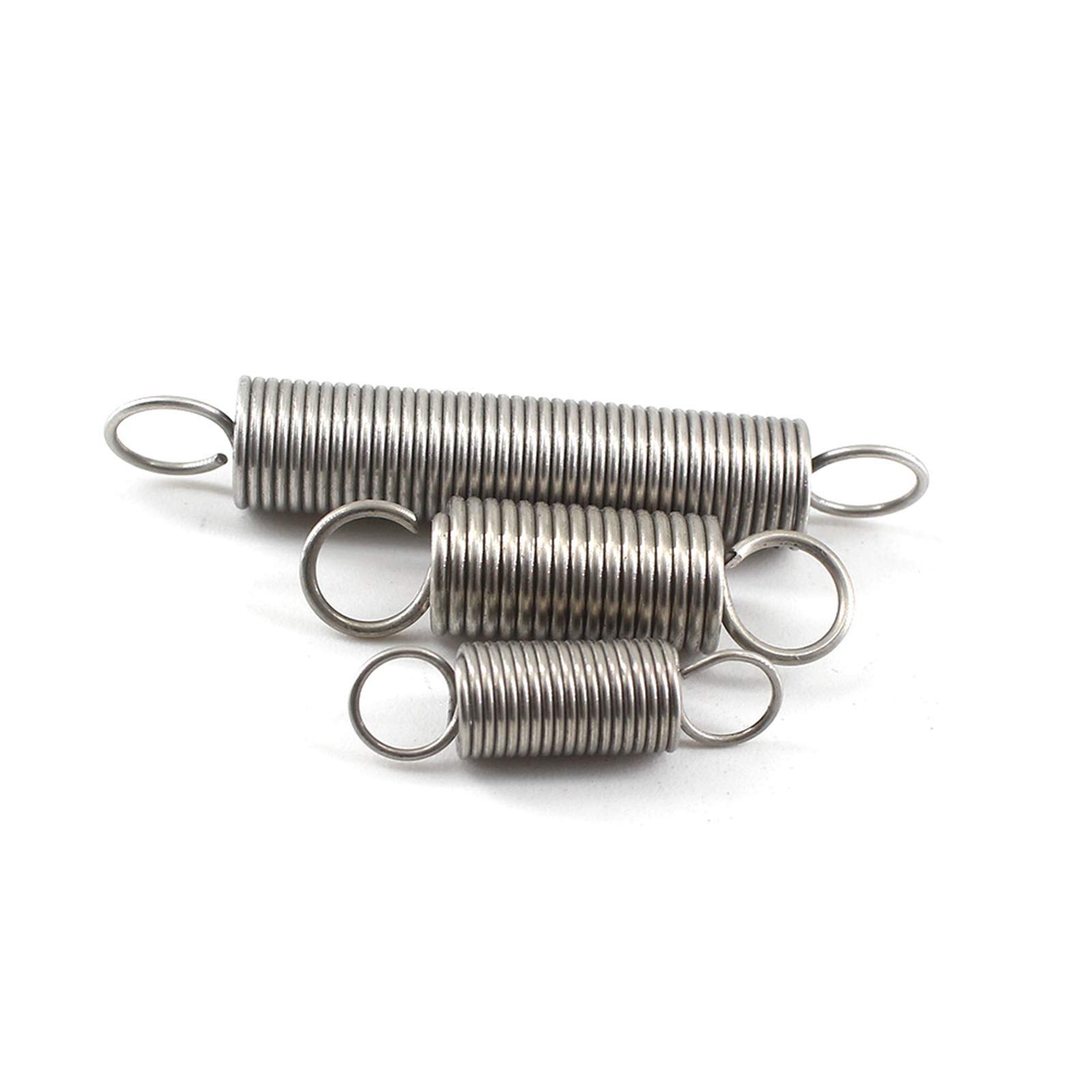 OIFAODAO Double hook spring, Compressed Replacement Spring,stainless steel Torsion,Dual Hook Tension,10Pcs Extension(0.8x6x50mm)