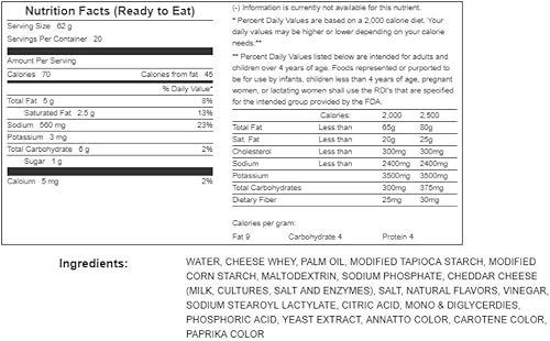 Miniatura 2 de Sharp - Salsa de queso cheddar, bolsa con válvulas, 80 onzas, 4 cajas