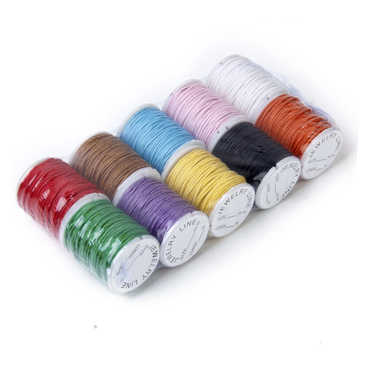 10 rollos Hilo Encerado de Nylon Cuerda Trenzada para Pulseras Collares Manualidades Cordon Plano para Nudos y Bisutería Color Aleatorio Resistente y Versátil Color Aleatorio