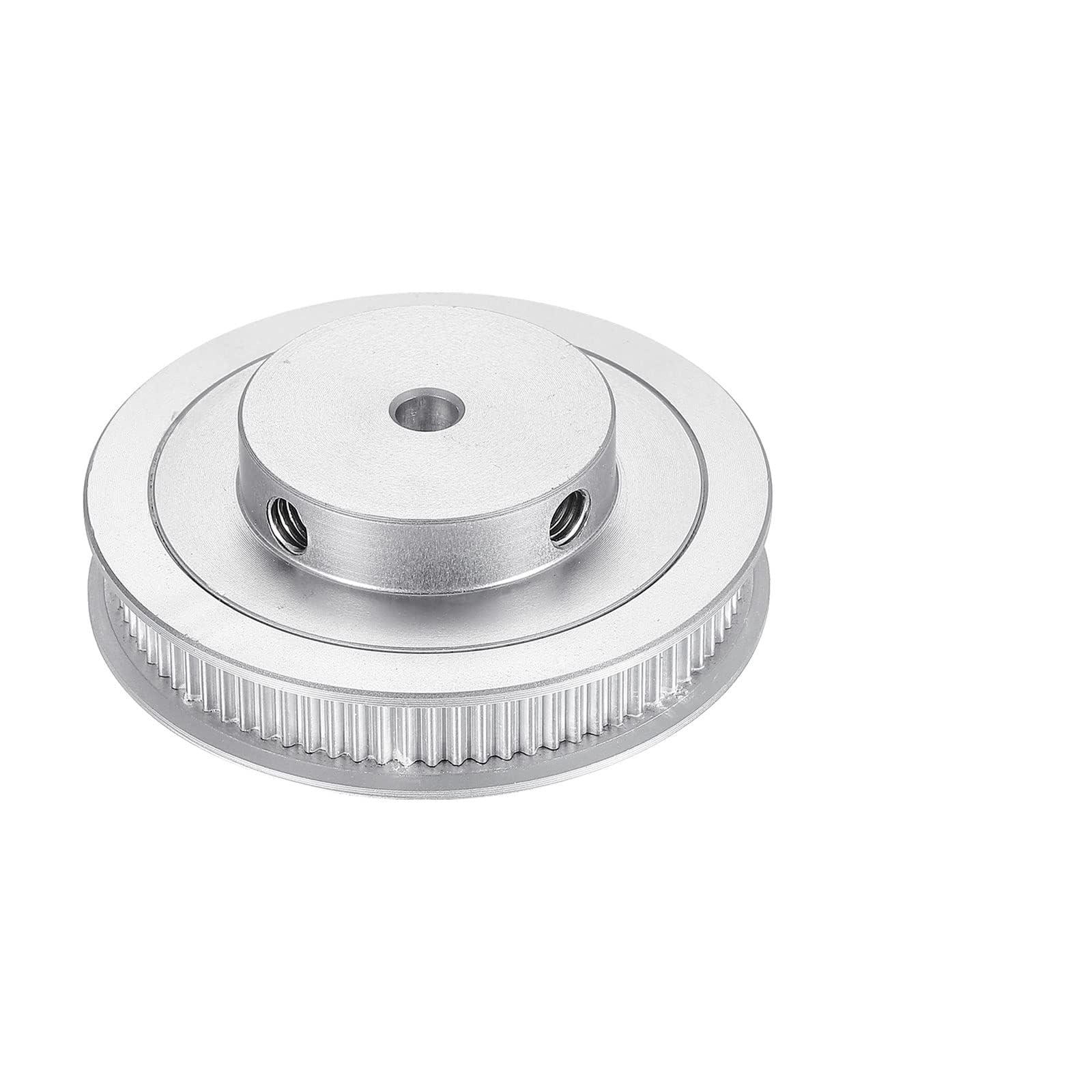 KASTWAVE 80 Teeth 5mm Bore Timing Pulley, Aluminum Synchronous Wheel, Silver with M5 Screw, Ideal for 3D Printer Belt, CNC Machines