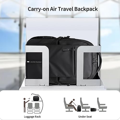 Miniatura 2 de Mochila de viaje grande para hombre, mochila compacta para laptop de 30 L, mochila informal de negocios y fin de semana, Negro -, Moderno