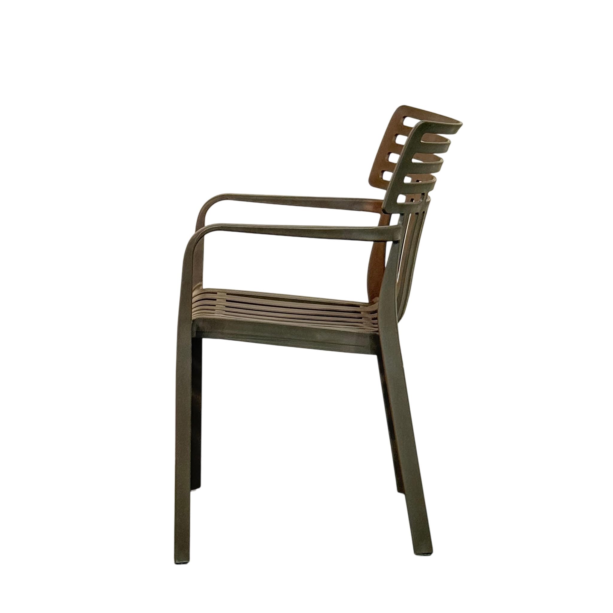 KARAT Chaise de Jardin Terrano avec Accoudoirs – Chaise Design Empilable, Résistante aux Intempéries & aux UV, Charge Max. 200 kg (1, Schwarz)