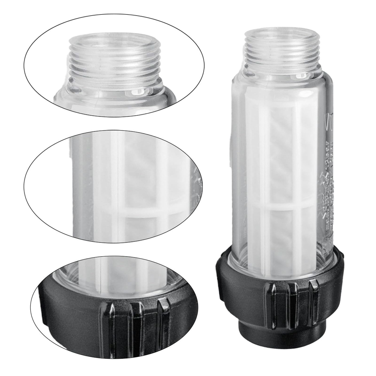 Morlight 2 Filtro Lavadora con Presión, Manguera Multiuso con 4 Insertos y 4 Rápidos Adaptadores
