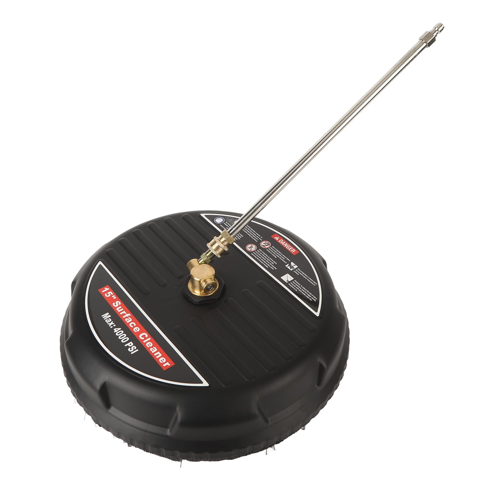 Limpiador de Superficies de Lavadora a Presión de 15 4000 PSI, Lavadora a Presión de Entrada de Acero Inoxidable con Biela y Accesorio de Lavadora Eléctrica de 4 Ruedas para