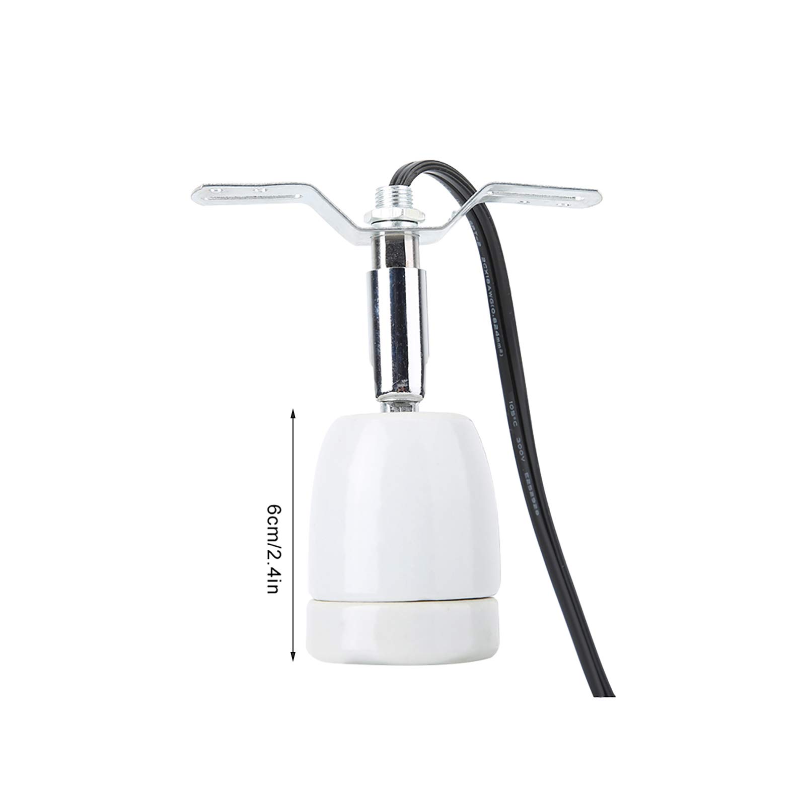 Wärmelampe Lampenfassung, E27 300W Drehbare Heizlampensockel Keramikfassung Reptilien Heizlampe Wärmespotlampe UV-Glühlampe Strahler Keramik-Heizlampe für Aquarium Eidechsen Schildkrötenschlangen