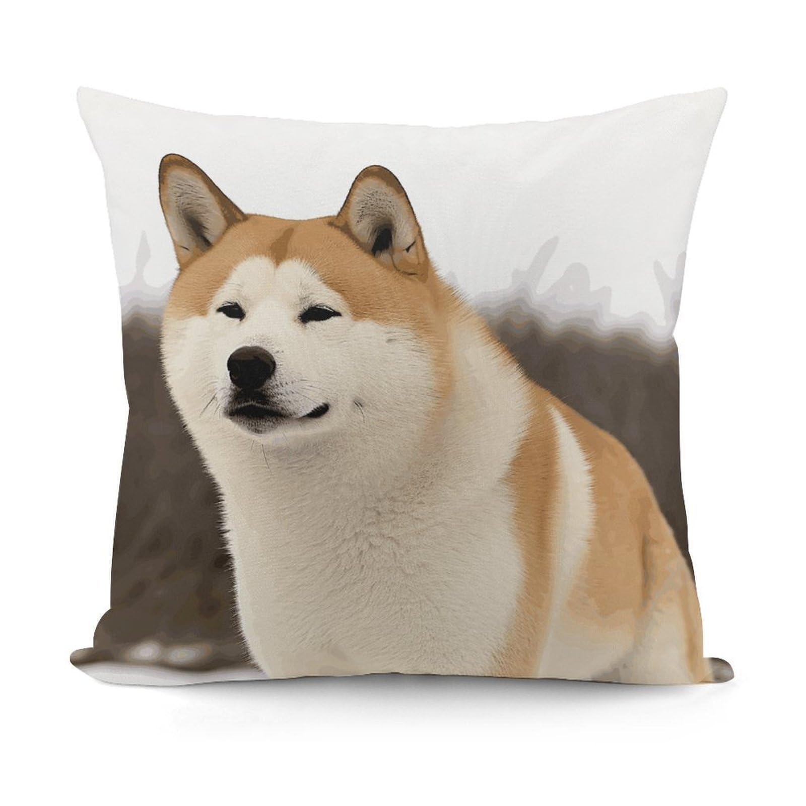 VstaDank Akita Throw Pillow Covers 18x18 Inch Soft Couch Home Decor Cushion Cover Comfortable Plush Square Cushion Case Farmhouse Decorative Pillowcase for Living Couch
