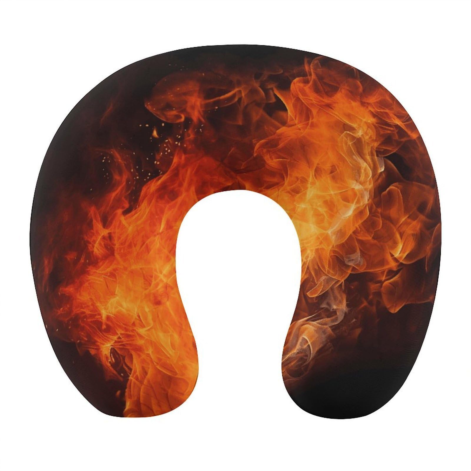 FekiLoot Roaring Flame Travel Pillow,U Shaped Office Napping Pillow Support Neck and Head Comfortable Travel Neck Pillow U Shape Sleeping Essentials for Long Haul Flights