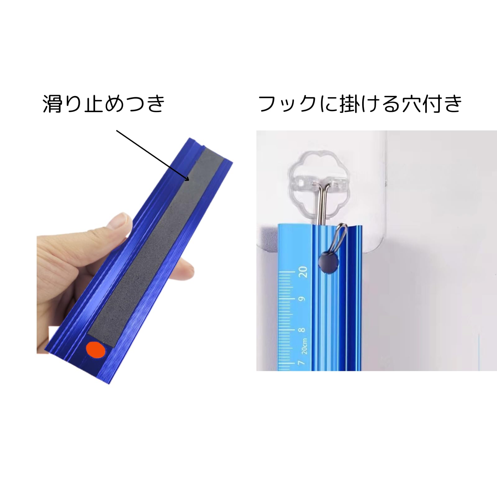 Amazon.co.jp: カッター定規 アルミスケール 45cm 曲尺 カットガイド